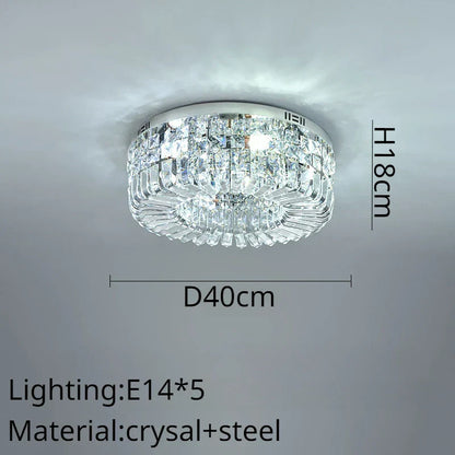 DecorBites™ Crystal Ring LED Ceiling Lamp: Modern Luxury for Home Décor