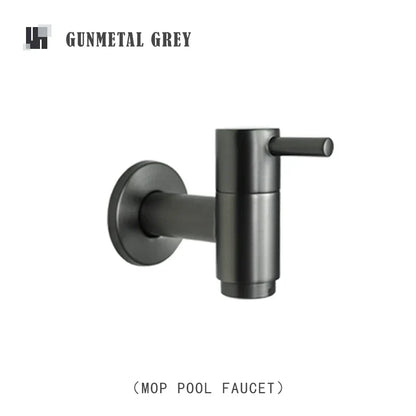 DecorBites™ Brass Black Wall Mount Garden Faucet for Extended Outdoor Use