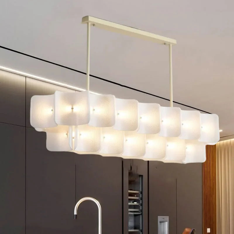 DecorBites™ LED Chandelier: Luxe Fingerprint Design for Living Room, Bedroom, Hotel Lobby