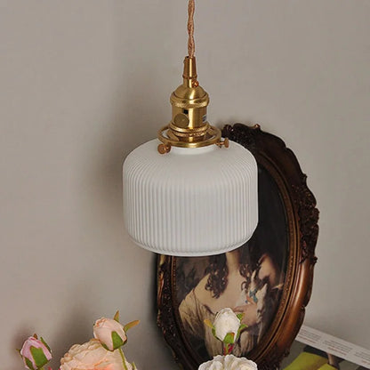 DecorBites™ Copper Ceramic LED Wall Light Fixture Pull Chain Switch Modern Wall Lamp