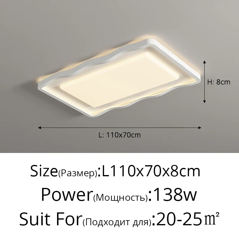 DecorBites™ Cream Style LED Ceiling Lamps for Modern Simple Living Room Lighting
