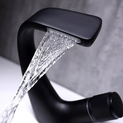 DecorBites™ Gray Basin Faucet | Brass Chrome Mixer Tap | Single Handle Sink Faucet