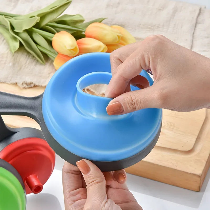 ™ Kitchen Funnel Set: Wide/Narrow Mouth, Folding, Three-Piece for Jam, Oil Drain & More