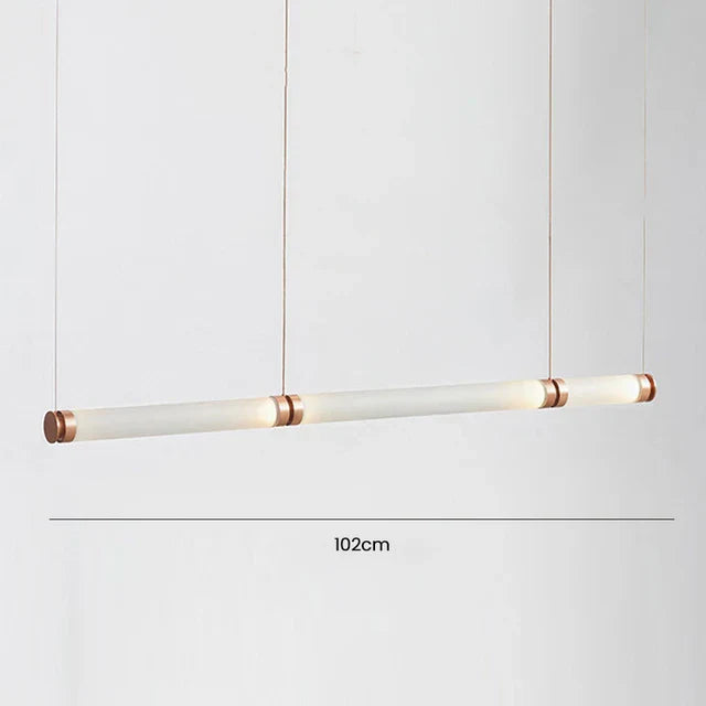 DecorBites™ Luna Glass Tube Chandelier for Kitchen Dining Staircase LED Pendant Lamp