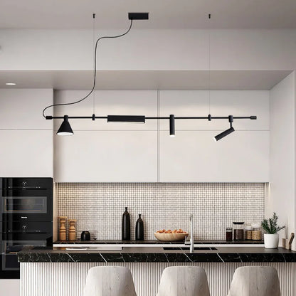 DecorBites™ Black Nordic Designer Chandelier for Dining Room & Kitchen, Minimalist Home Decor Lighting