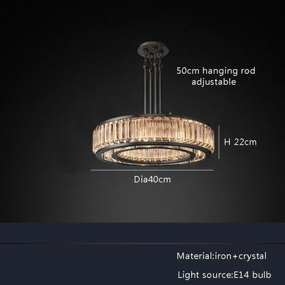 DecorBites™ Gold Crystal Ceiling Chandelier LED Light Fixture for Luxury Home Decor