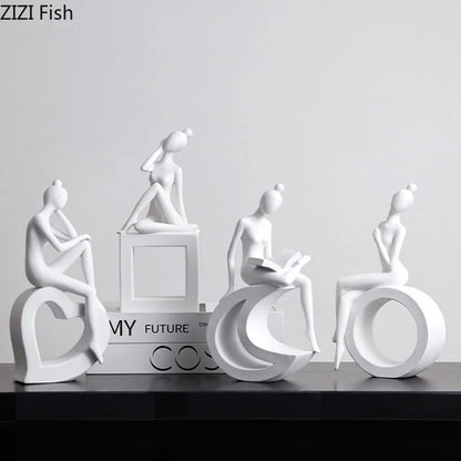 Abstract Figures Sculpture Modern Minimalism Decor Room Crafts DecorBites™ Aesthetics