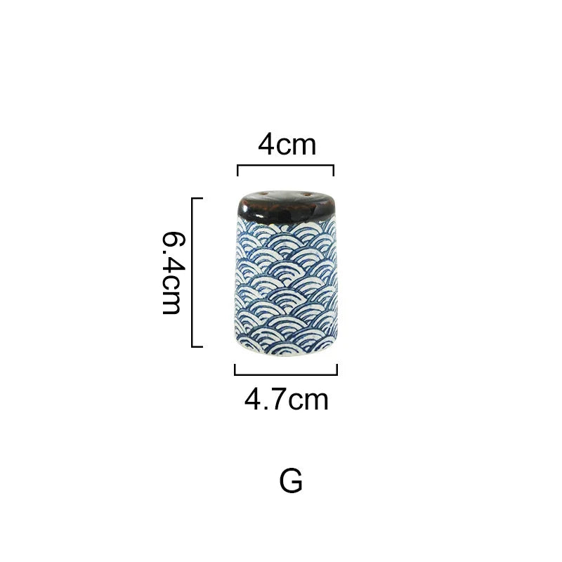 DecorBites™ Blue Ceramics Kitchen Seasoning Set