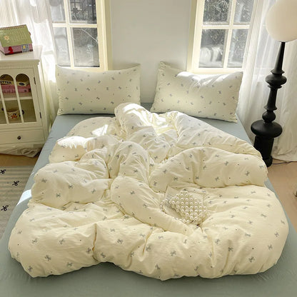 DecorBites™ Double-Layer Cotton Bedding Set - High-Quality, Ultra Soft Quilt Set