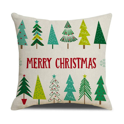DecorBites™ Christmas Deer Linen Cushion Cover - Home Decor Sofa Pillowcase