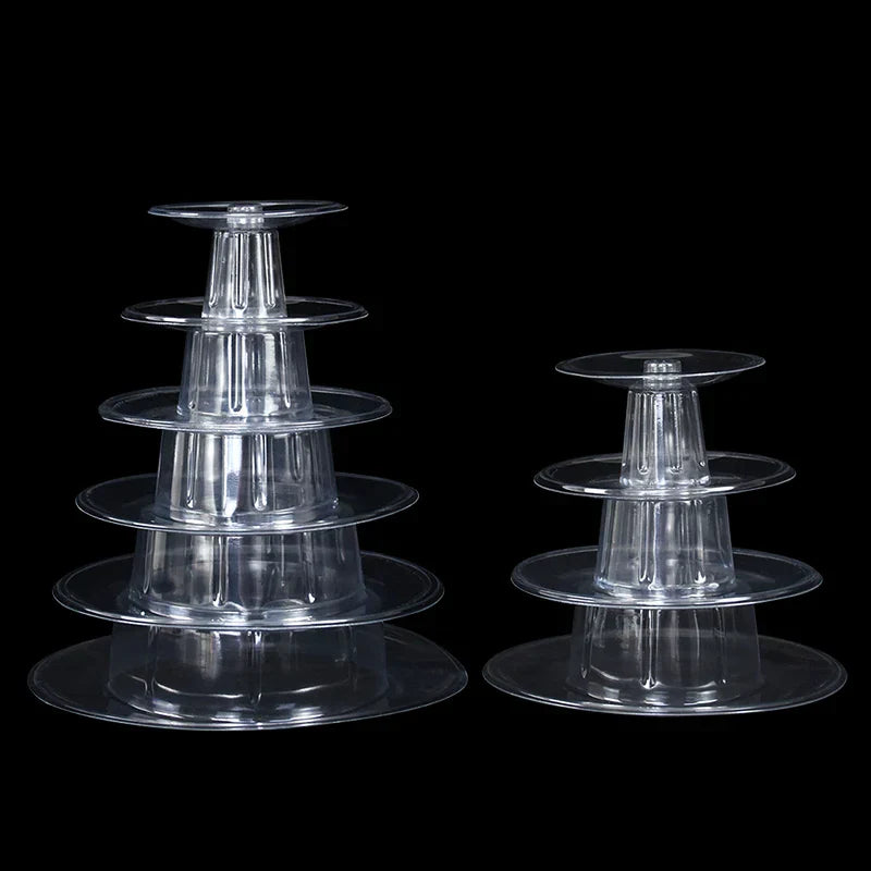 DecorBites™ 6/4 Tier Macaron Tower Stand Cake Display for Wedding Birthday Baby Shower