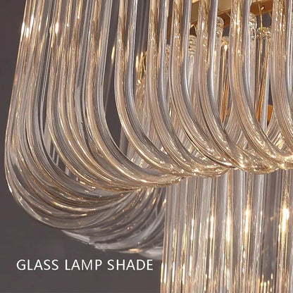 DecorBites™ Brass Glass Bar Chandelier 2025: Minimalist Luxury Hanglamp for Living Room