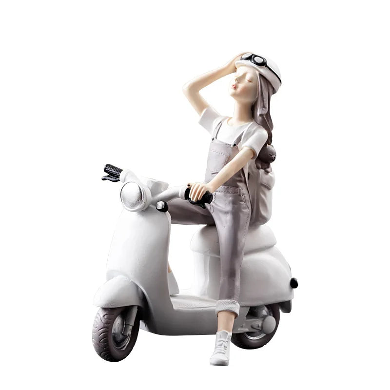 DecorBites™ Kawaii Girl Figurine Sculpture for Room Decor and Desk Accessories