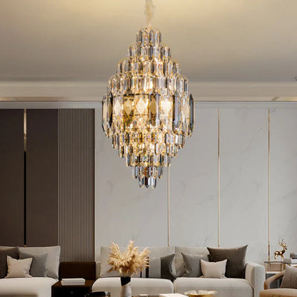 DecorBites™ Crystal Chandelier - Luxe Light for Villa, Hotel & Building Project
