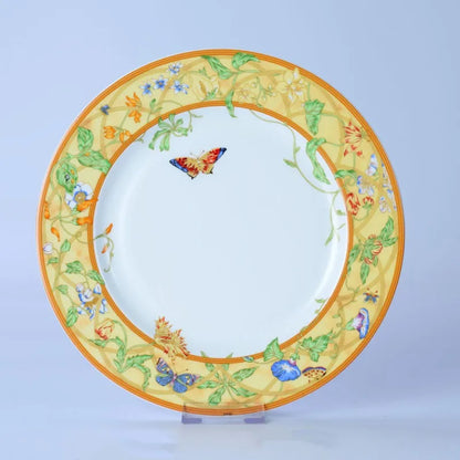 DecorBites™ Bone China Dinnerware Set: Plate, Tea Cup, Saucer, Tray, Coffeeware, Kitchen dining