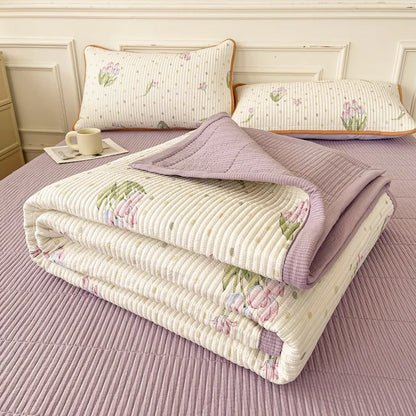 DecorBites™ Cartoon Small Fresh Washed Cotton Bed Sheets Bedspread