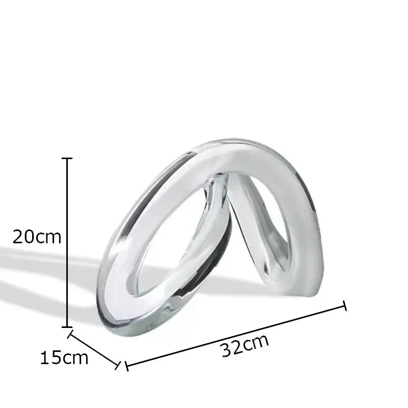 DecorBites™ Knot Ornaments Glass Sculpture for Desk Decor - Creative Geometric Artwork