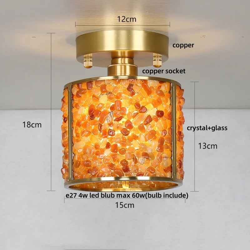 DecorBites™ Column Glass Crystal Ceiling Light for Nordic Modern Home Decor