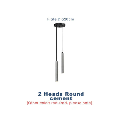 DecorBites™ Concrete Tube Pendant Light Chandelier