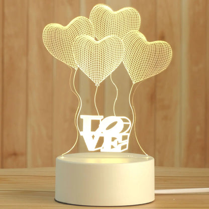 DecorBites™ 3D Acrylic Night Lamp | Boys Girls Gift Decor Bedroom Table Light