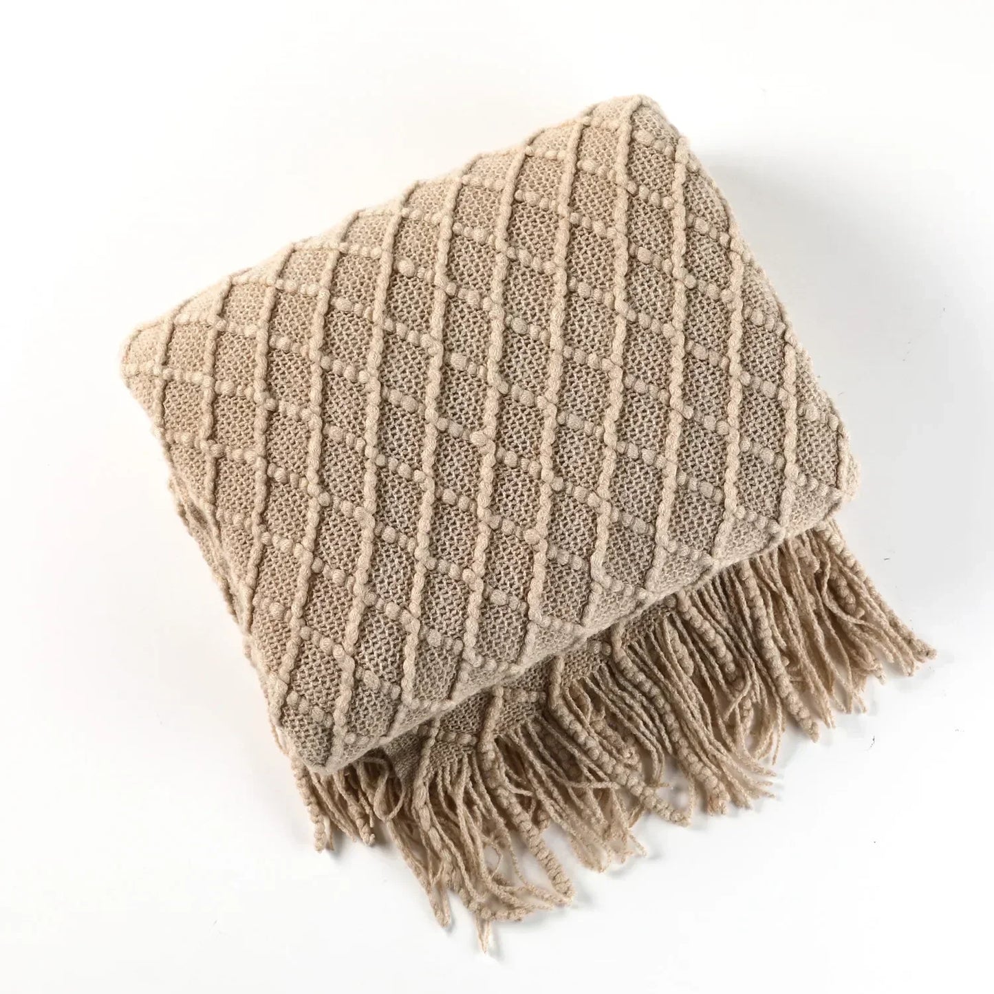 ™ Knitted Pineapple Grid Throw Blanket - Nordic Sofa Blanket for Home Decor