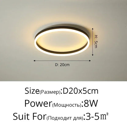 DecorBites™ Circular LED Ceiling Lights for Home Decor and Indoor Lighting