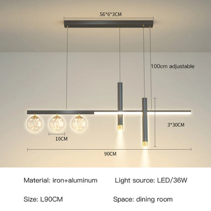 DecorBites™ Black Gold Pendant Lamp | Modern Indoor Light for Dining Room & Kitchen