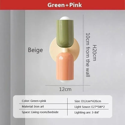 DecorBites™ Cream Double Head LED Wall Lamps for Living Room Bedroom Indoor Decoration