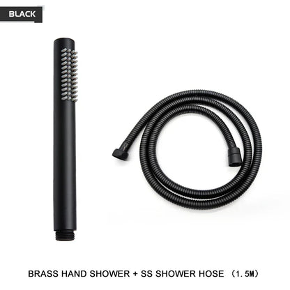 DecorBites™ Brass Handheld Shower Head in Brushed Golden Finish