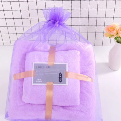 DecorBites™ Coral Velvet Bath Towel Set, 2pcs Soft Absorbent Fast Drying Towels