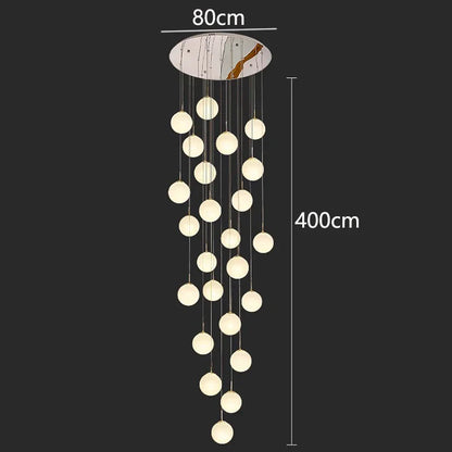 DecorBites™ Crystal Chandelier Stair Pendant Light Modern Interior Lighting for Living Room