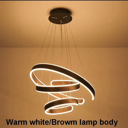 DecorBites™ Geometry Circle Rings LED Ceiling Lamp
