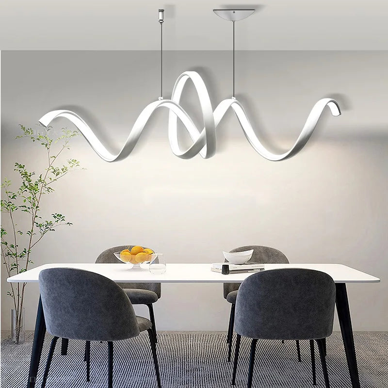 DecorBites™ Aluminum S-shaped Pendant Lamp for Dining Kitchen Island Lighting