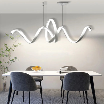 DecorBites™ Aluminum S-shaped Pendant Lamp for Dining Kitchen Island Lighting
