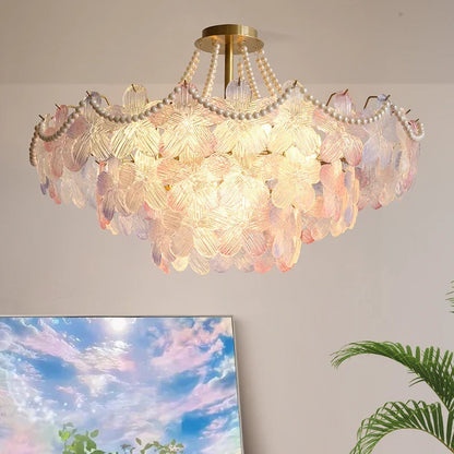 DecorBites™ Leafless Crystal Chandelier: Modern French Living Room & Bedroom Lighting