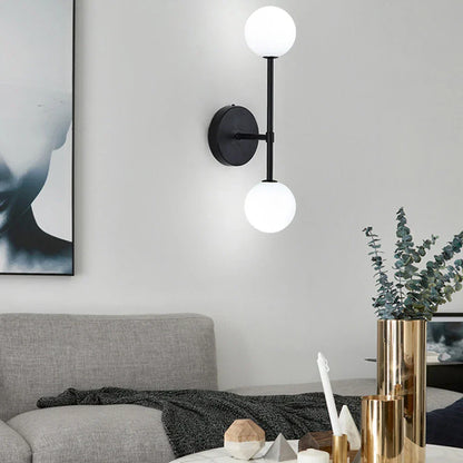 DecorBites™ Frosted Glass Ball LED Wall Sconce - Indoor Home Lighting Fixture