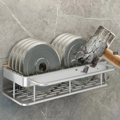 DecorBites™ Aluminum Corner Shelf: Wall Mount Storage Rack for Bathroom & Kitchen Essentials