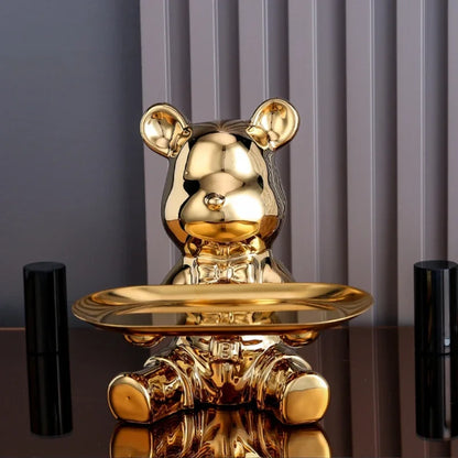 DecorBites™ Luxe Bear Doll Figurine Set for TV Cabinet & Wine Cabinet Decor
