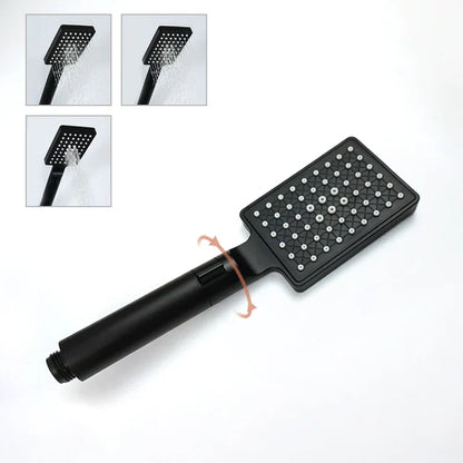 DecorBites™ Black Shower Slider Adjustable Rail Set 3 Functions Simple Style 1.5M Hose