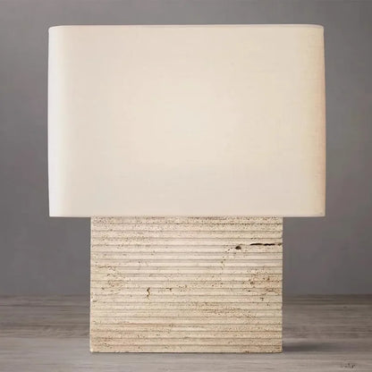 DecorBites™ Large Brown Stone Fabric Table Lamp for Home Decoration in Living Room or Bedroom