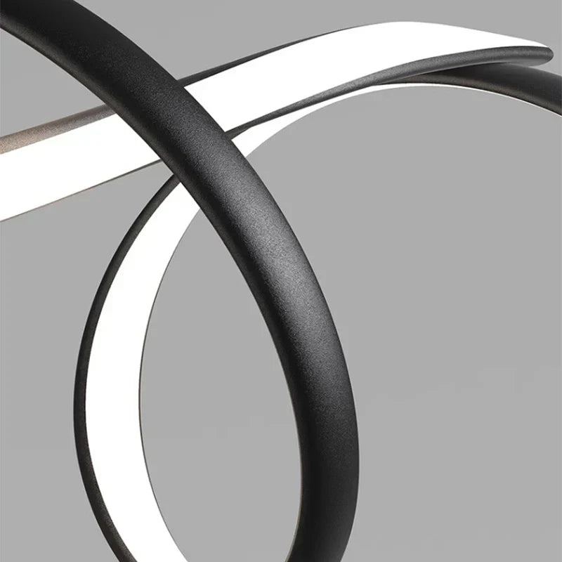 DecorBites™ Black Modern LED Chandelier Dining Room Kitchen Island Bar Ceiling Fixture