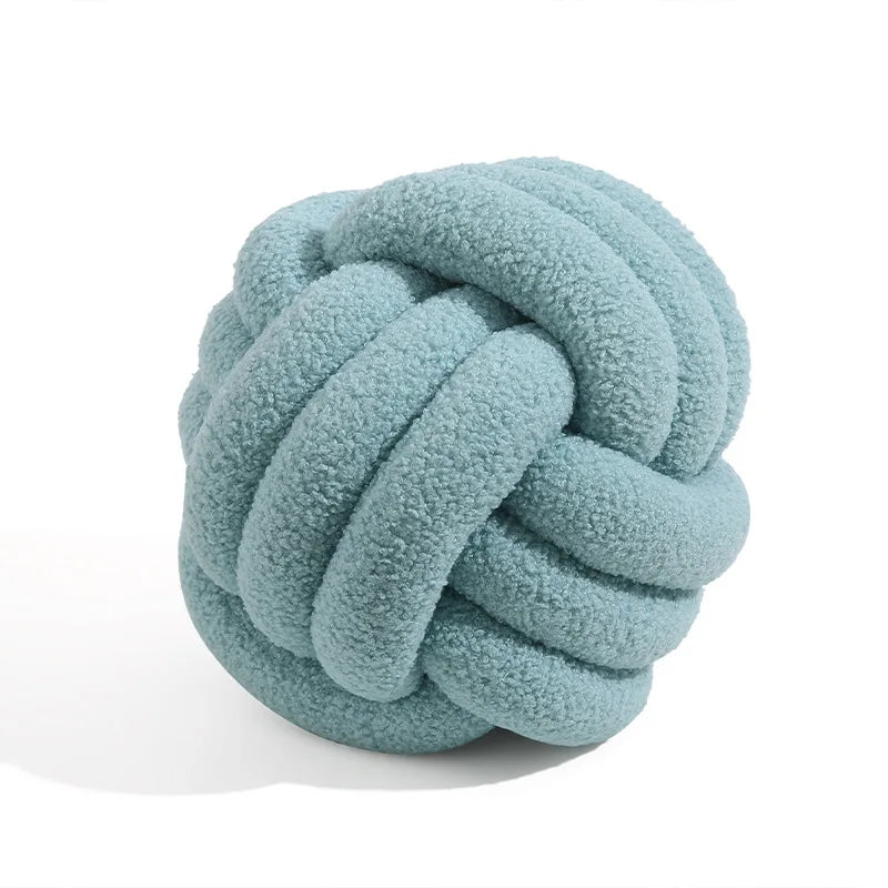 DecorBites™ Boucle Knotted Circle Soft Pillows - Home Decorative Round Ball Throw Plush Pillows