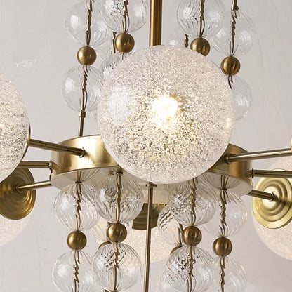 DecorBites™ Glass Ball LED Pendant Light: Modern Chandelier for Living Room Kitchen Island