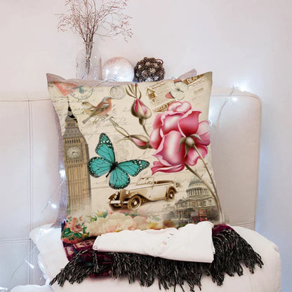 DecorBites™ 45x45cm Peach Skin Pillow for Living Room Sofa Bed Chair Office Pillowcase