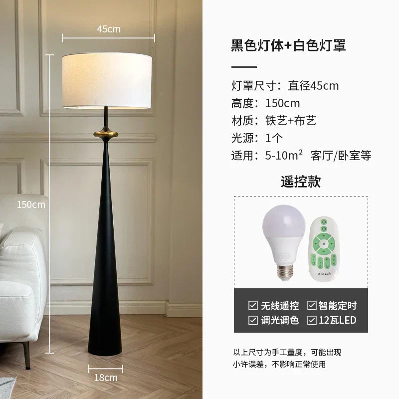 DecorBites™ LED Iron Art Floor Lamp | Wabi-sabi Minimalist Design for Living Room, Bedroom