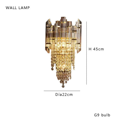 DecorBites™ Crystal Bead Ceiling Pendant Lights - Retro Luxury Gold Home Decor Lighting