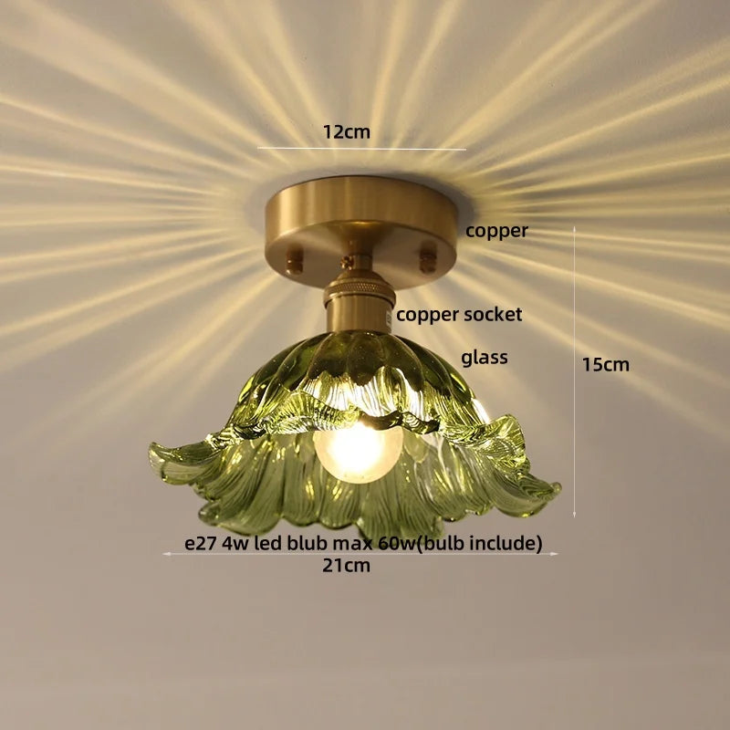 DecorBites™ Crystal Glass LED Ceiling Lamp Modern Luxury Interior Lighting Fixture