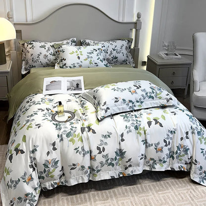 DecorBites™ 3D Printed Faux Silk Bedding Set - Cooling, Skin-Friendly, Non-Fading Comfort