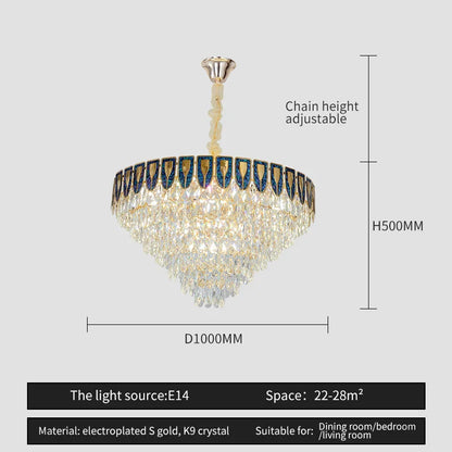 DecorBites™ Crystal Chandelier LED Light Modern Luxury Designer for Main Living Room & Hotel