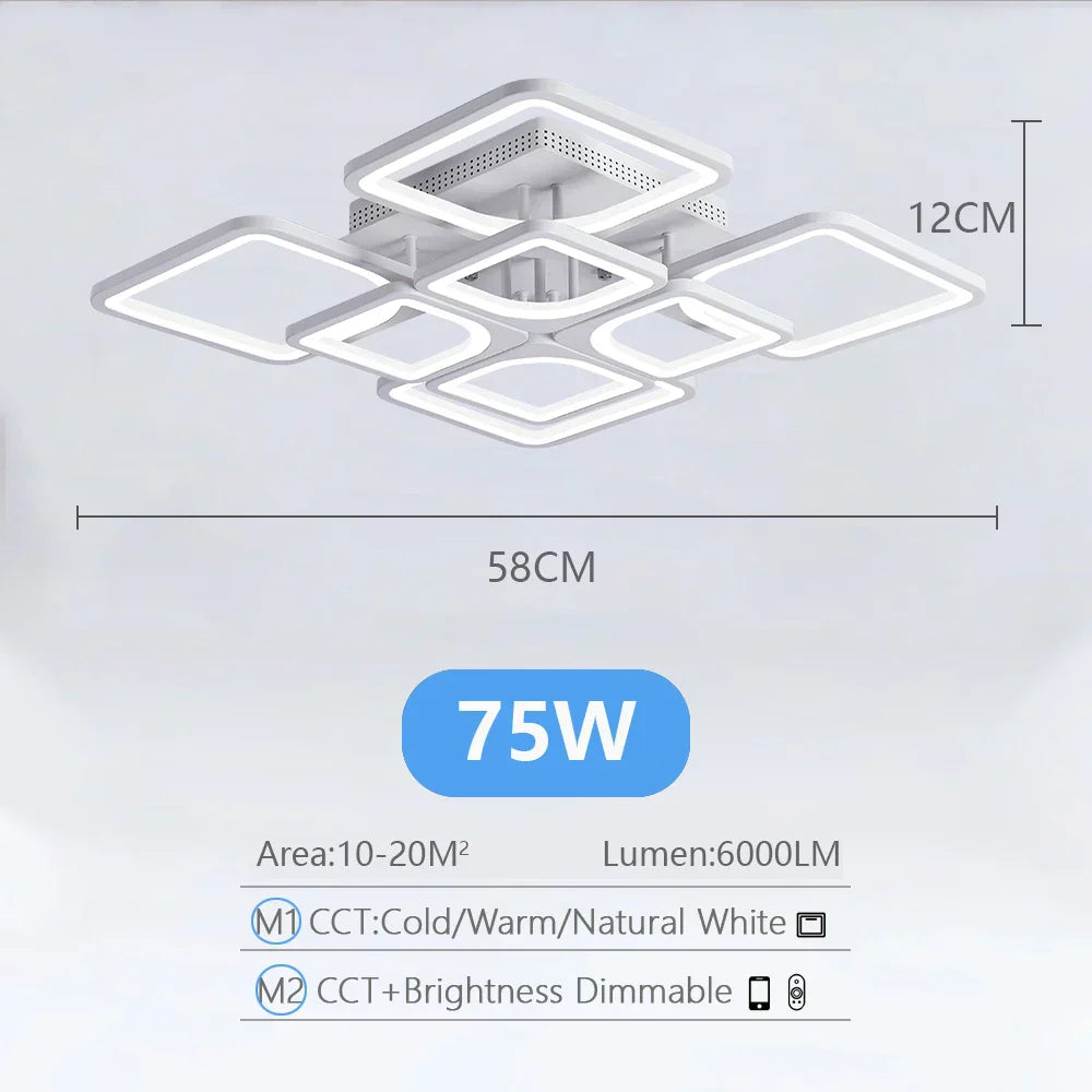 DecorBites™ LED Ceiling Chandelier with Dimmable Light for Home Decor